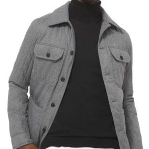 Michael Kors Mens Quilted Shirt Jacket - Gray NWT